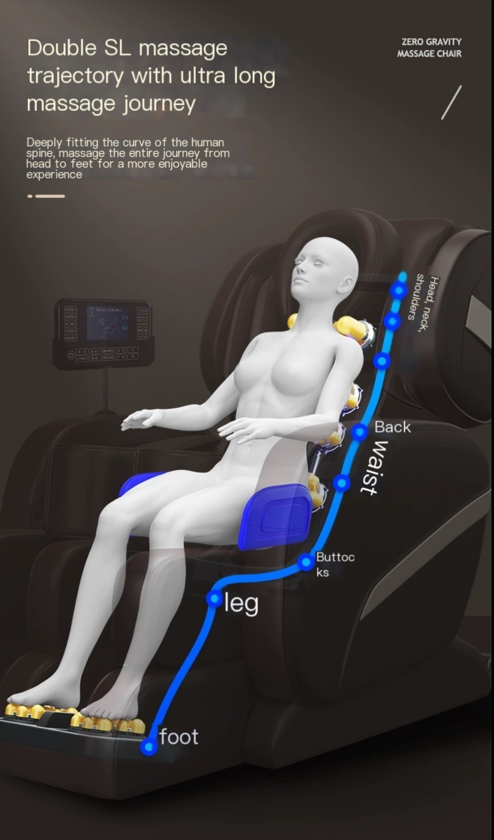 Experience Ultimate Relaxation with Our Luxury Zero-Gravity Intelligent Full-Body Massage Chair