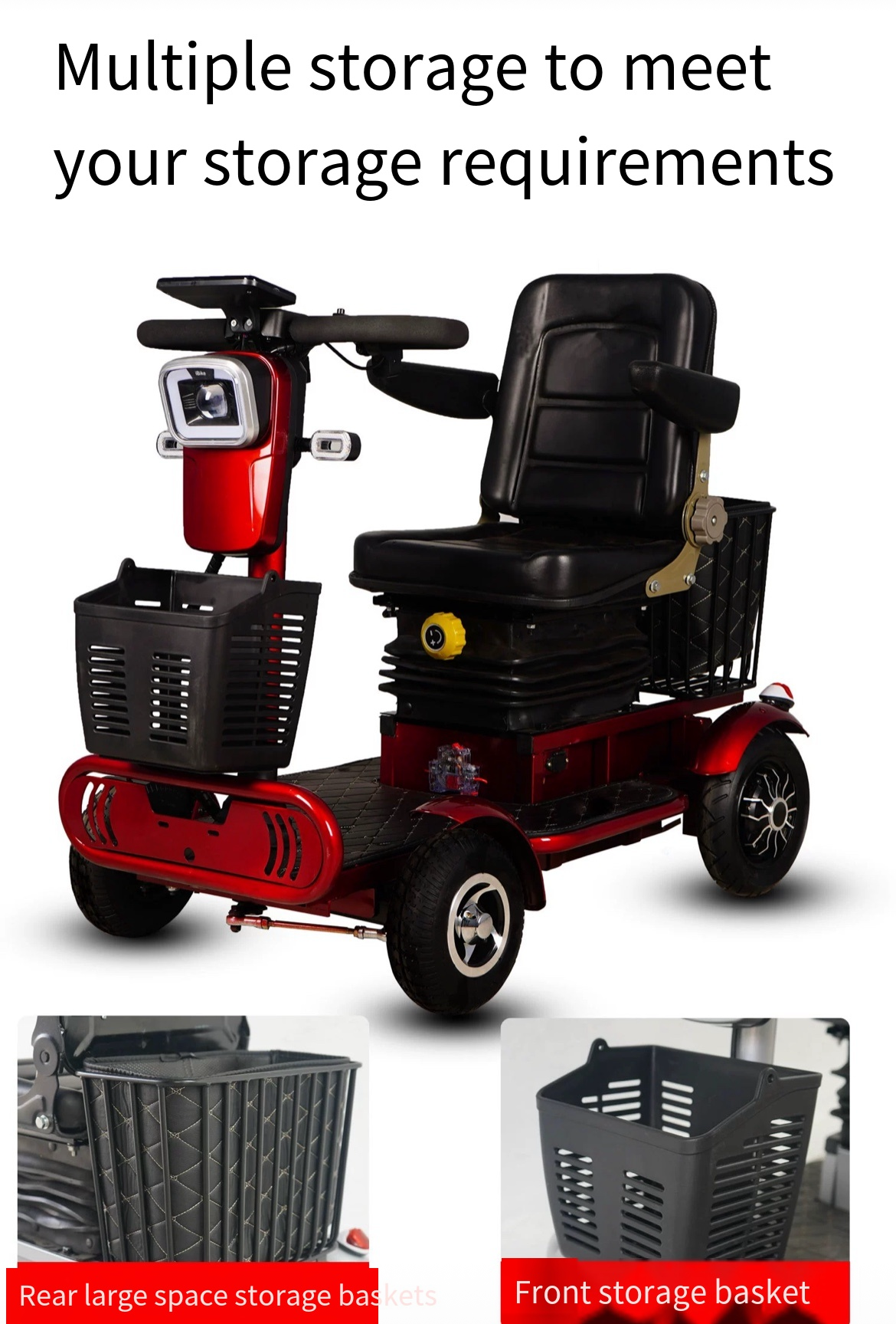 Electrical Minibus Scooter with maximum 500w power and 24v battery: The Ultimate Four-Wheel Electric Vehicle for Seniors and the Disabled