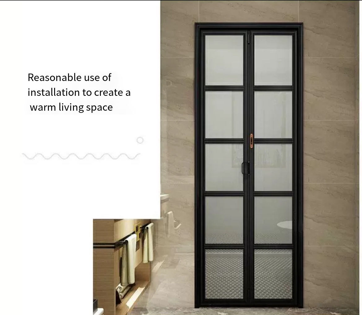 Transform Your Space with our Titanium Magnesium Aluminum Alloy Double Folding Door