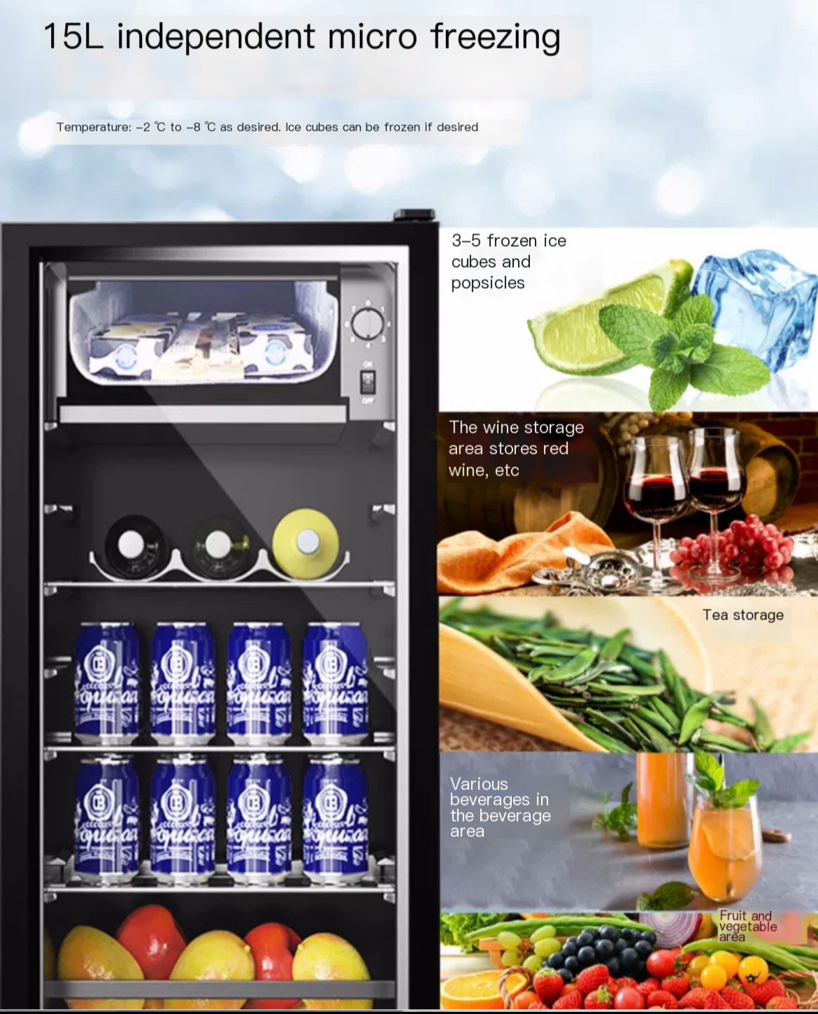 Cool Comfort, Warm Tastes convenient Small Glass Door Wine Cooler