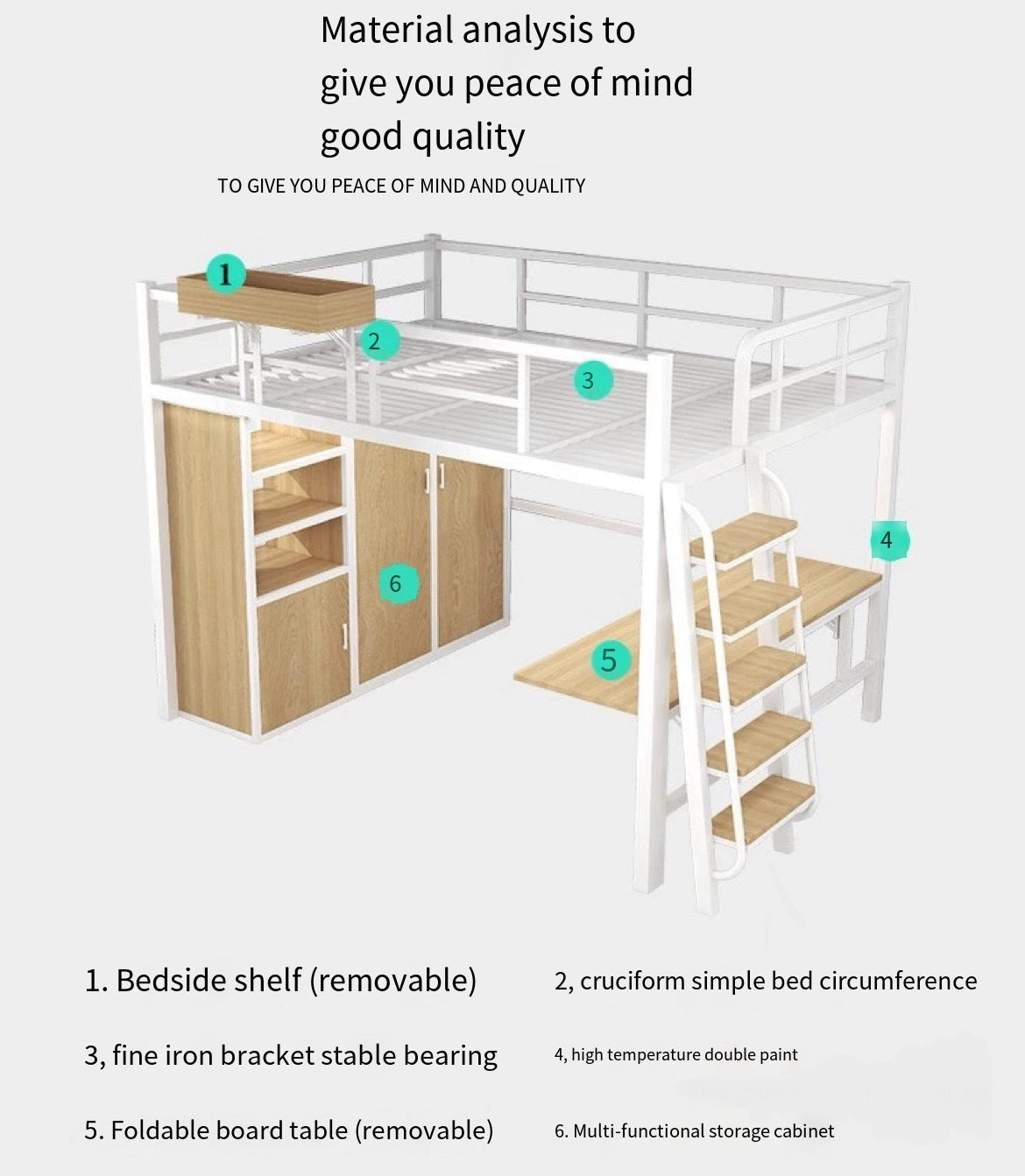 Elevate Your Lifestyle: Full Solid Wood Loft Bed with Bed, Desk, and Wardrobe - Hassle-Free Delivery & Installation Included