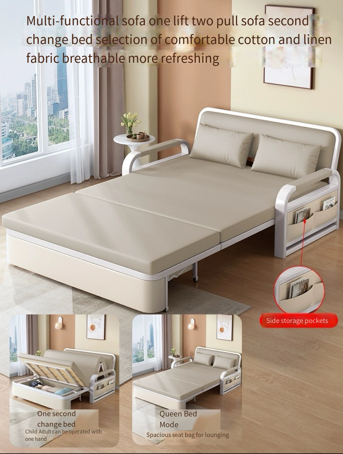 Space-Saving Wonder: Transform Your Small Living Room with Our Single-Person Sofa Bed