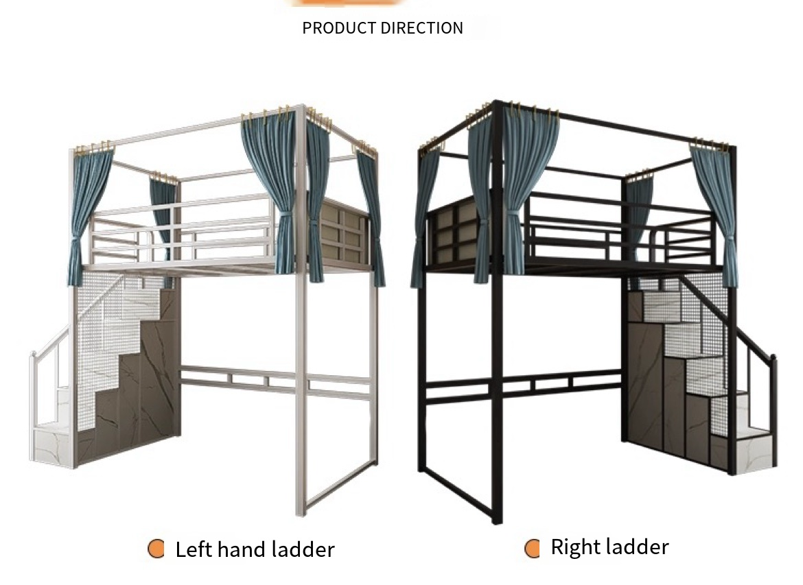 The Loft Life Made Easy: Iron High and Low Bed with Table, Delivered and Assembled