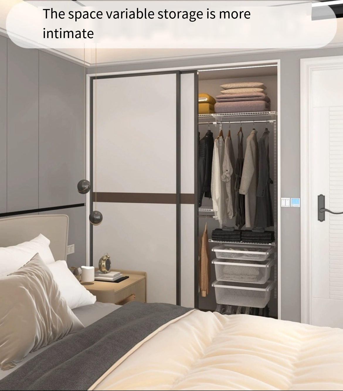 Smart Storage Solution: 2.1m Embedded Wardrobe for Bedroom & More