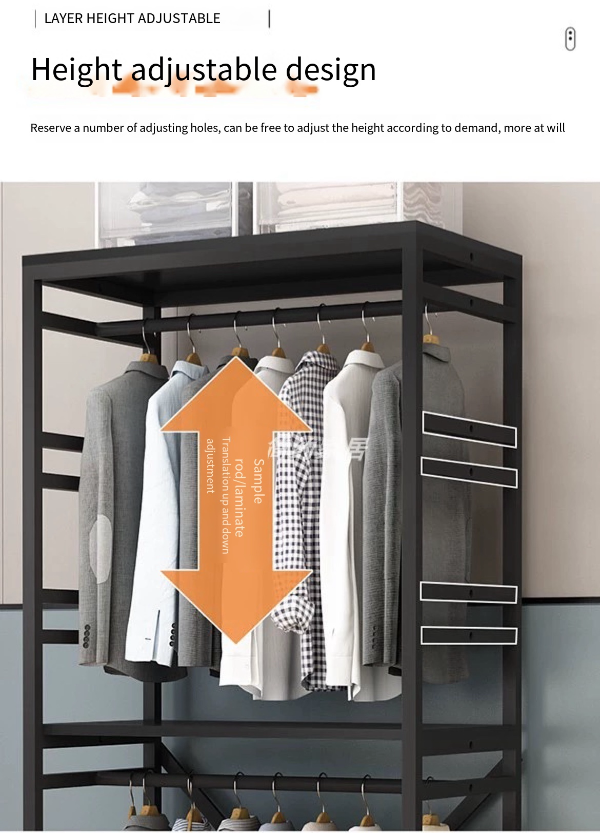 Double the Space, Double the Style: Bedroom Storage Rack and Wardrobe