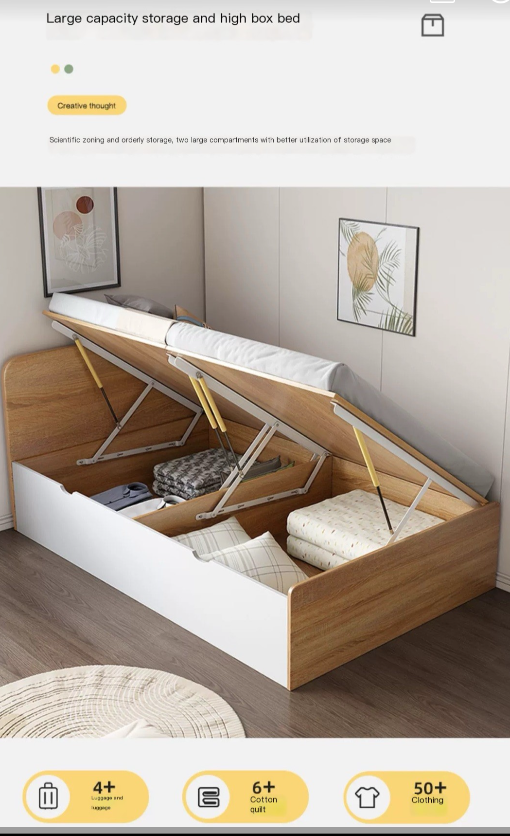 Maximize Your Space: Modern 1 Meter Two Single Bed - Stylish and Storage-Savvy, Delivered and Installed for You