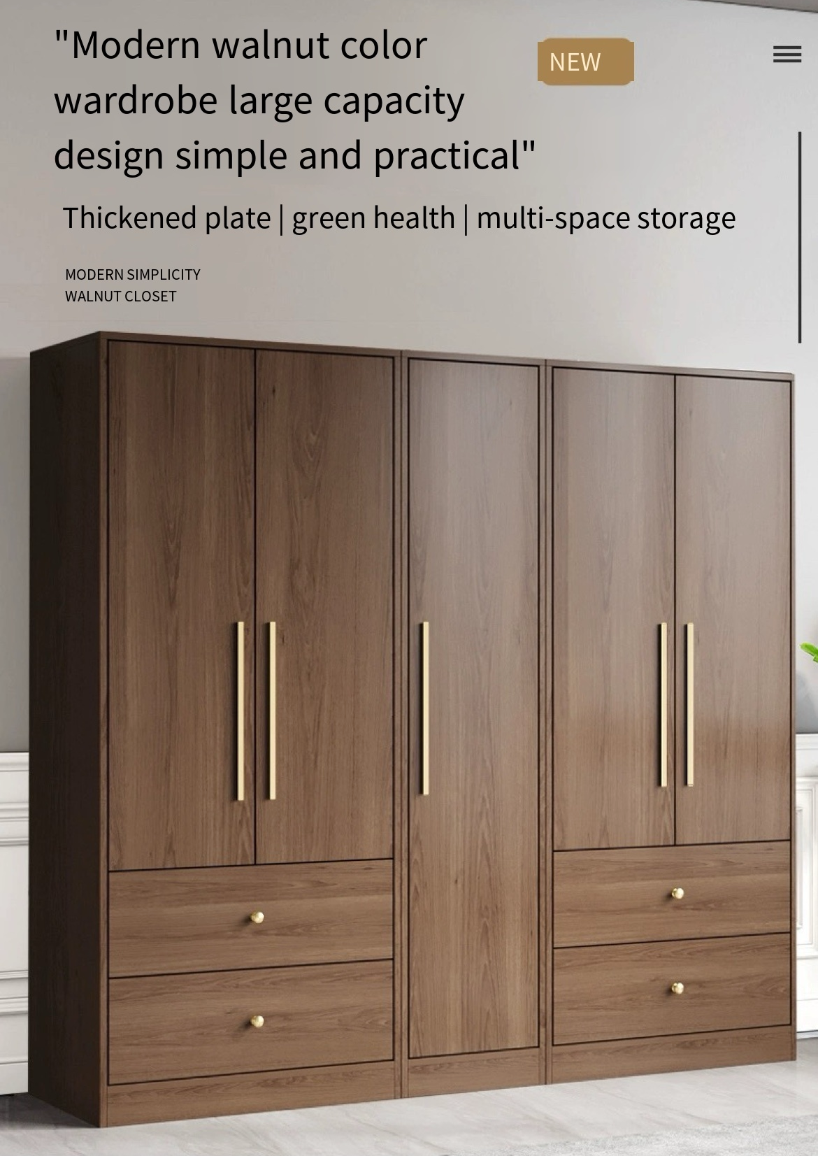 Smart Storage for Small Spaces Solid Wood Wardrobe for Modern Living