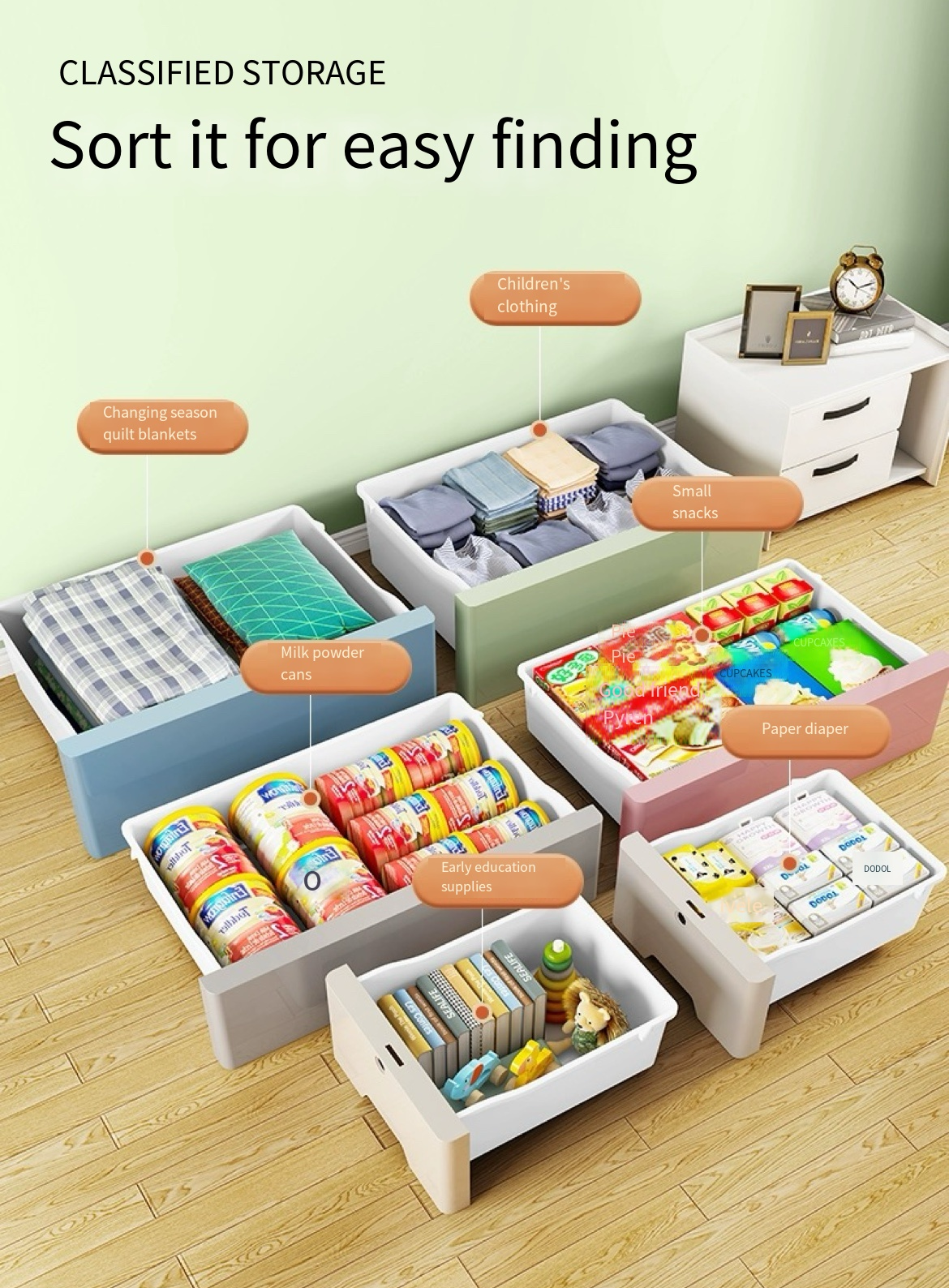 Simplify Your Life with our Drawer-Type Storage Cabinet – The Ultimate Home Storage Solution