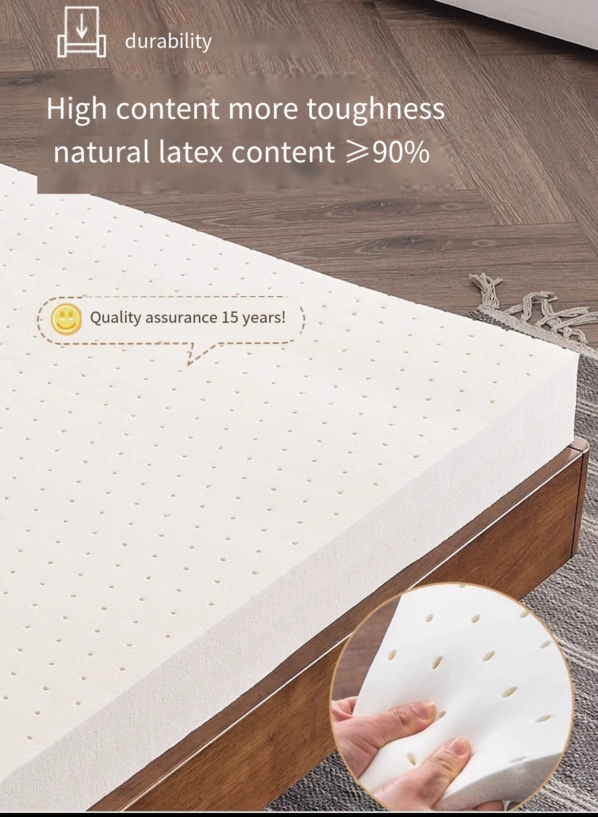 Thai Imported 1.8m Latex Mattress: Customized Comfort for Student Dorms & Homes