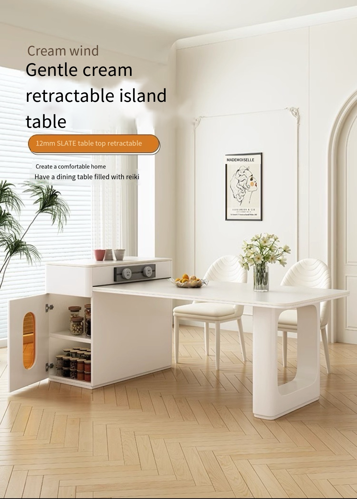 Simplify Meal Prep with Style: Small Apartment Island Table and chair set