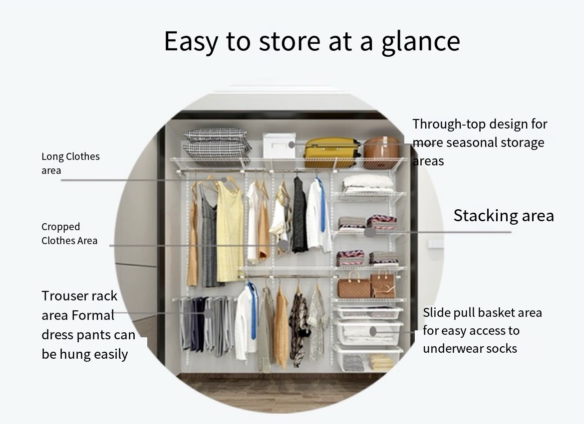 Smart Storage Solution: 2.1m Embedded Wardrobe for Bedroom & More