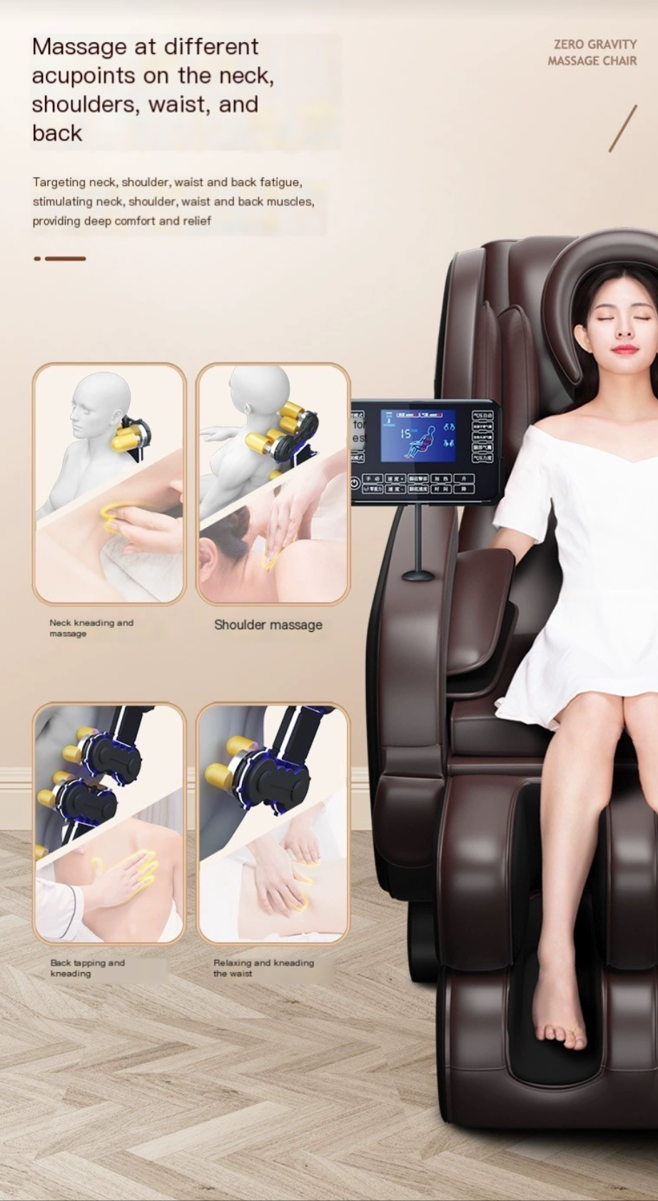 Experience Ultimate Relaxation with Our Luxury Zero-Gravity Intelligent Full-Body Massage Chair