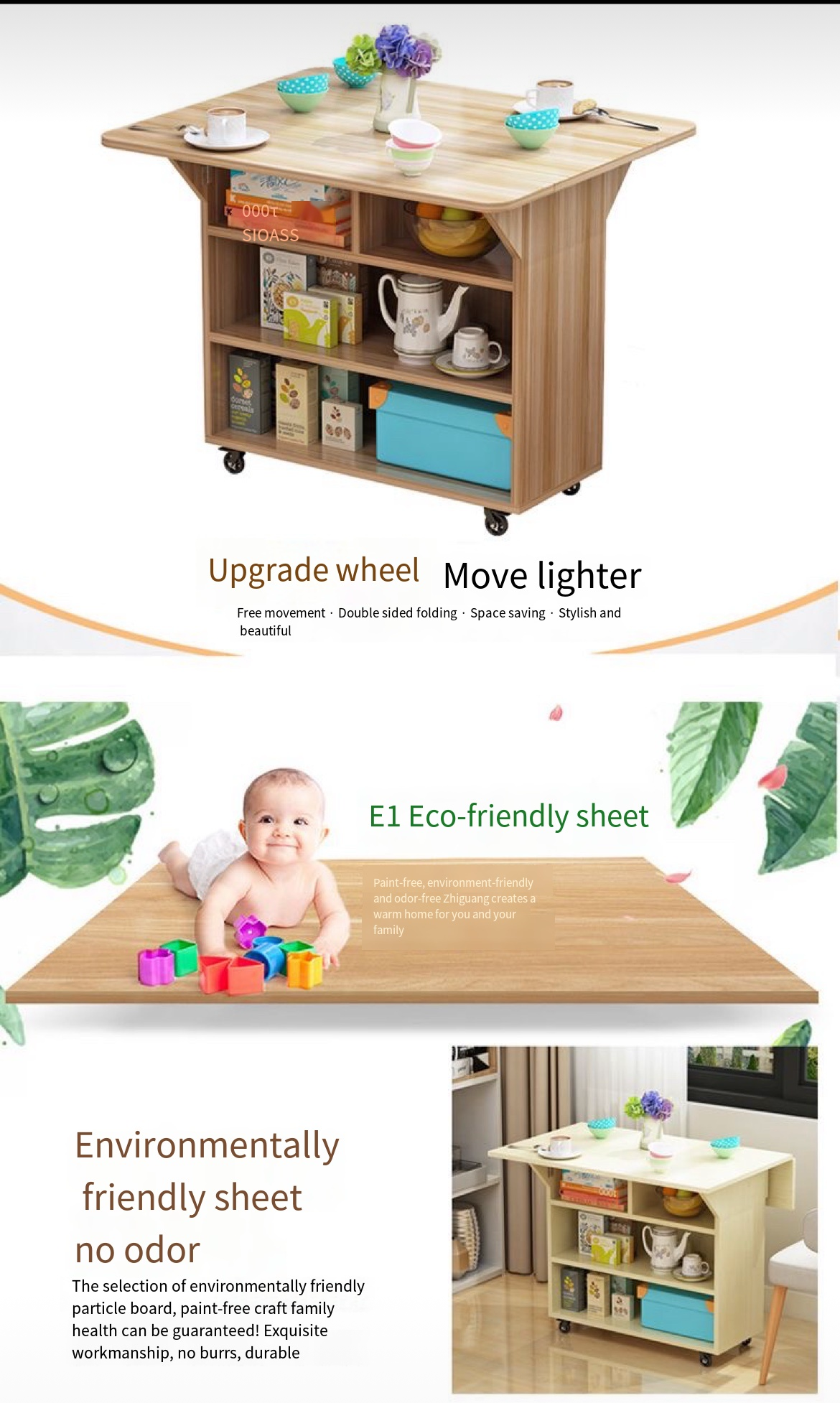 Smart Kitchen Storage: Foldable Cooking Table for Every Home