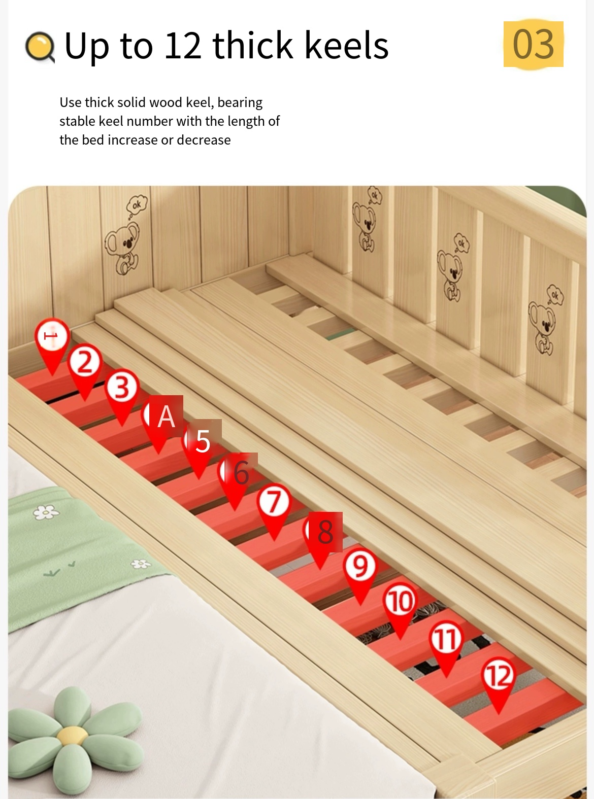 Transform Your Child's Room with a Custom Solid Wood Splicing Bed - Installation and Delivery Included