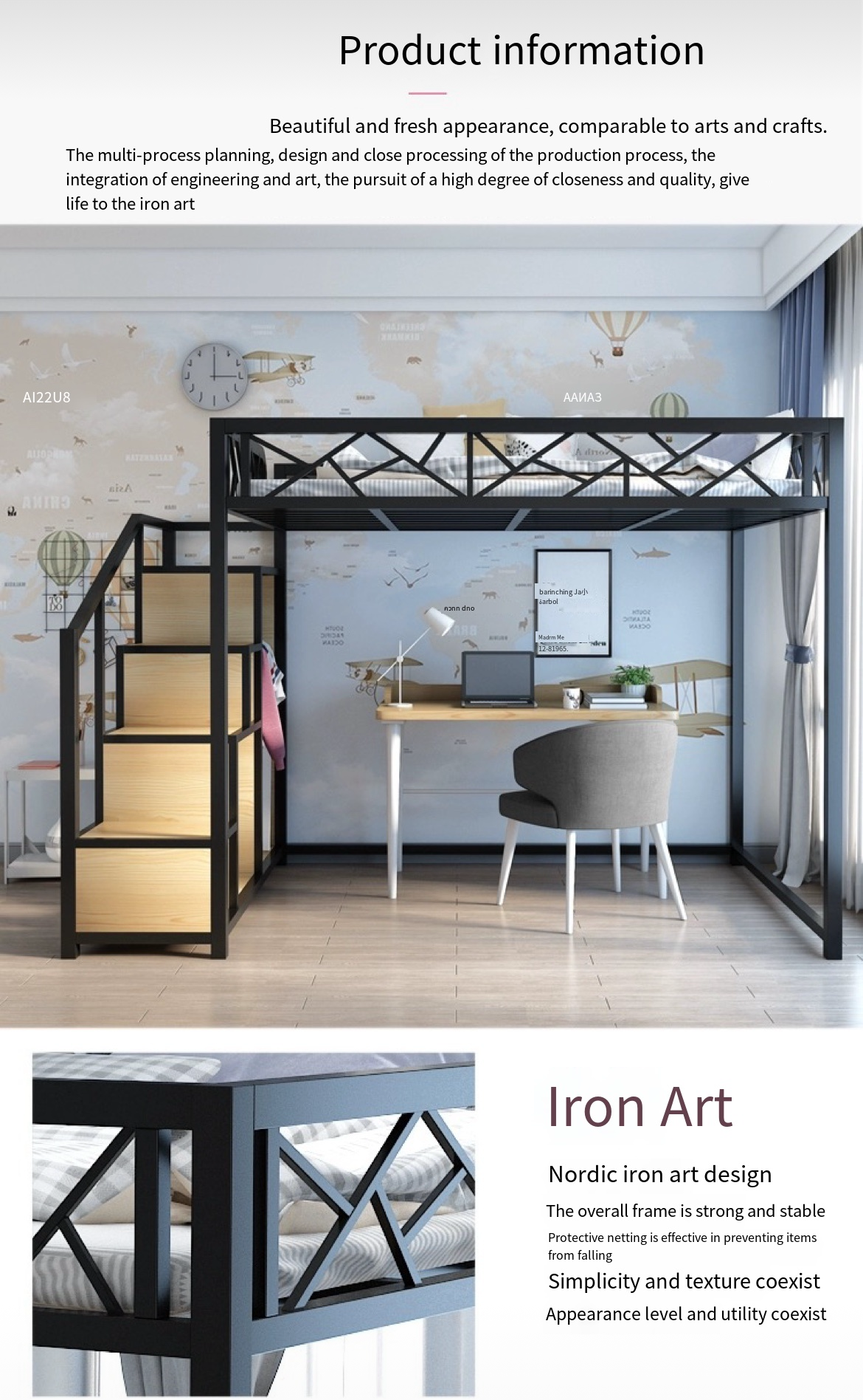 Maximize Your Space: Loft Iron Frame Bed - Delivering Luxury and Functionality to Your Doorstep