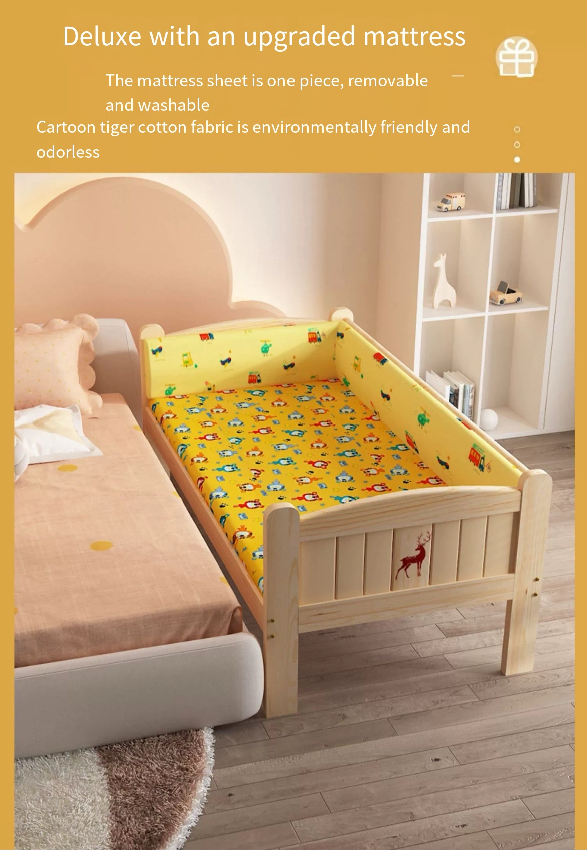 Safe and Stylish: Single Bed for Kids with Guardrail - Hassle-Free Installation and Delivery