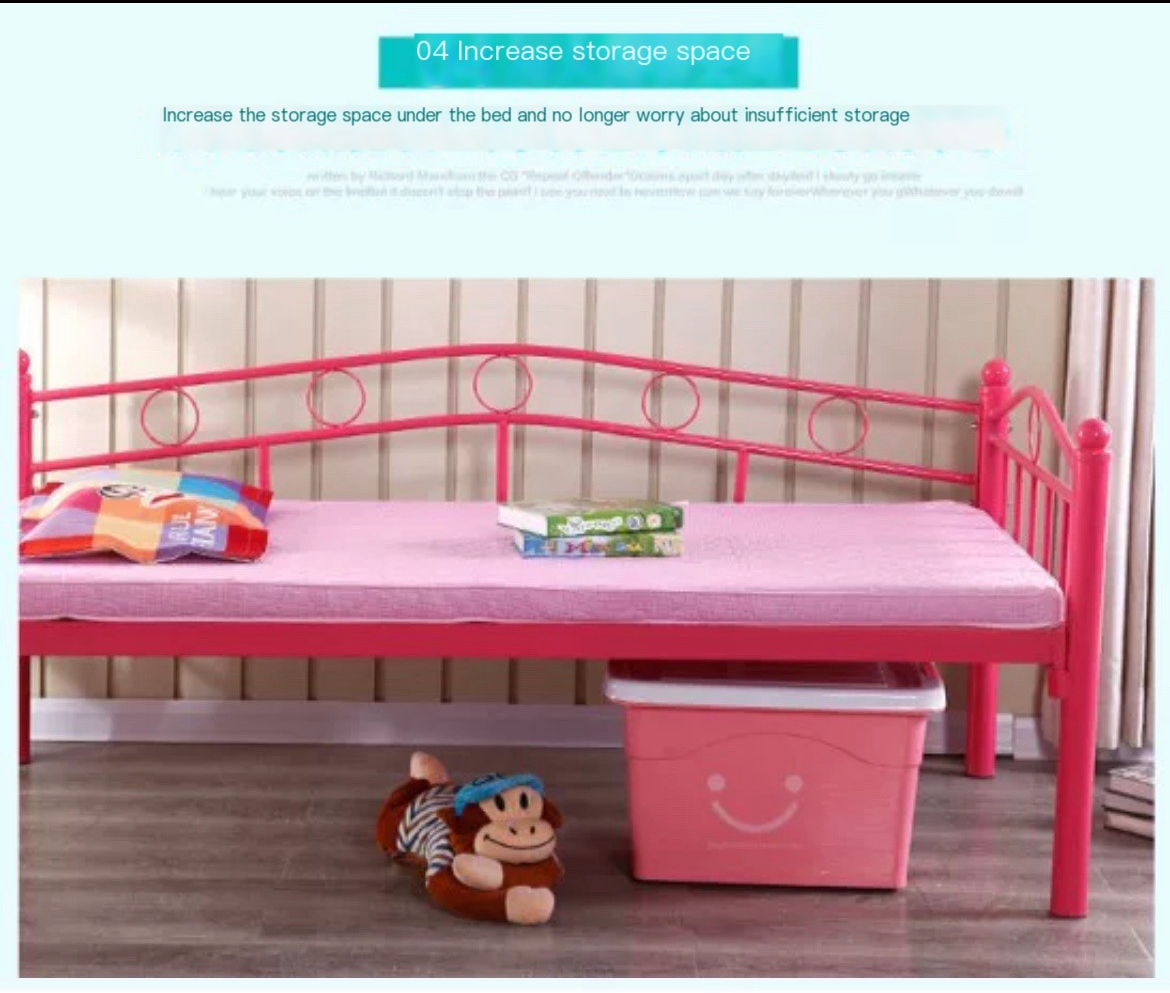 Safety, Style, and Sweet Dreams: Children's Iron Art Splicing Bed with Guardrail