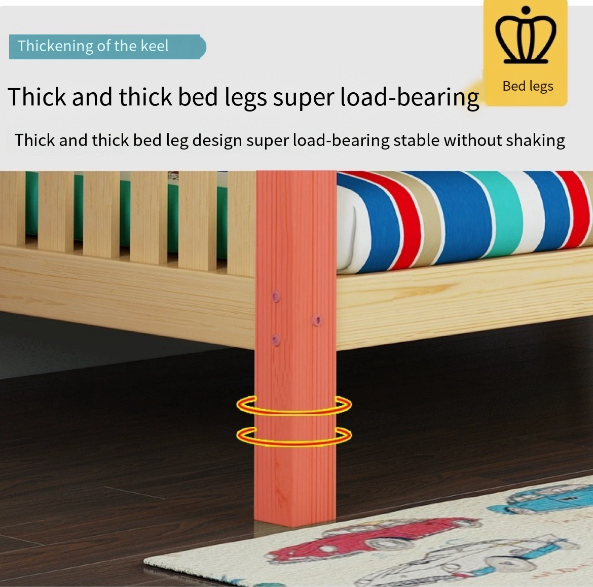 Transform Your Space with Small Size Upper and Lower Bunk Beds – The Ultimate Double Decker Solid Wood Bed for Both Adults and Kids