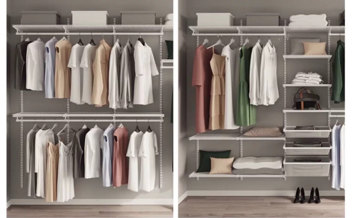 Organize in Style and Maximize Space with Three Rooms Wall-Mounted Closet Wardrobe