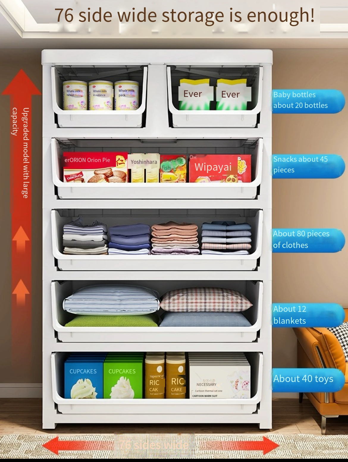 Simplify Your Life with our Drawer-Type Storage Cabinet – The Ultimate Home Storage Solution