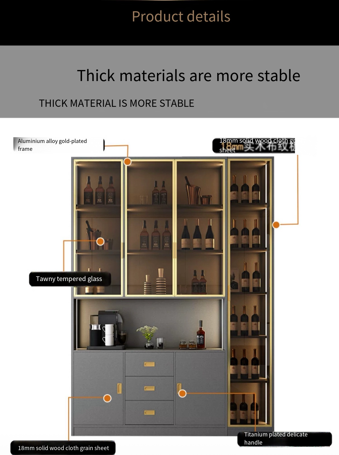 Exquisite Elegance: Handcrafted Solid Wood Wall-Mounted Display Cabinet for Dining, Living, and Office Spaces