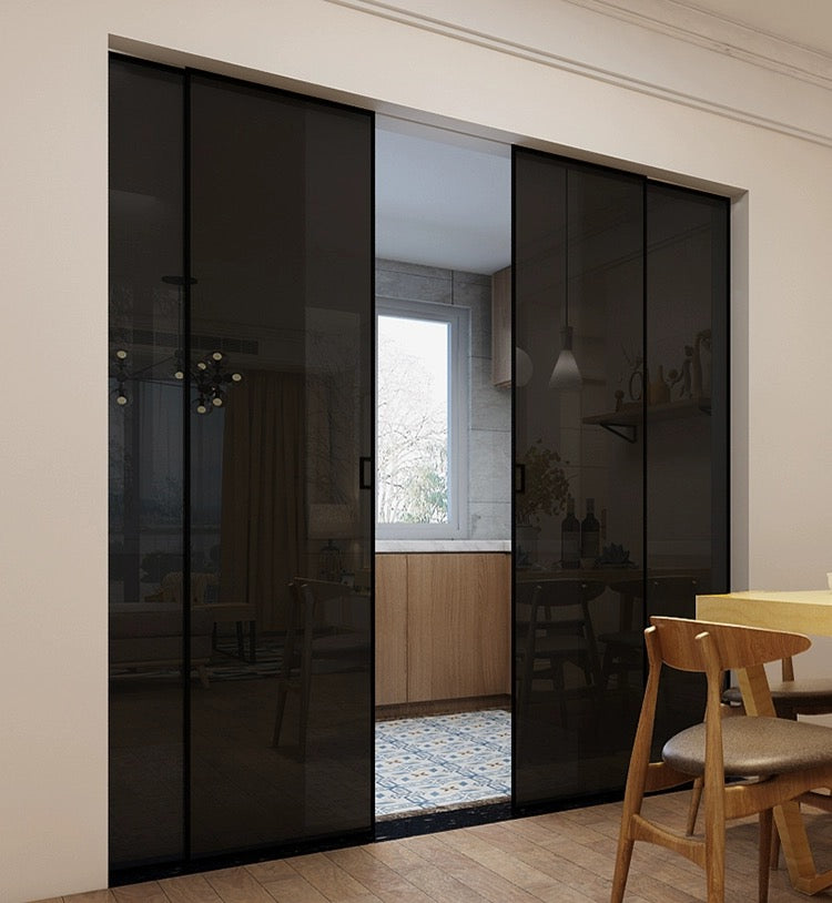 Customized Narrow Sliding Door: Elevate Every Space with Titanium-Magnesium Alloy Elegance