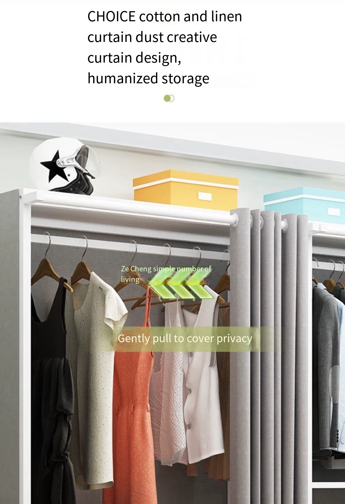 Double the Space, Double the Style: Bedroom Storage Rack and Wardrobe