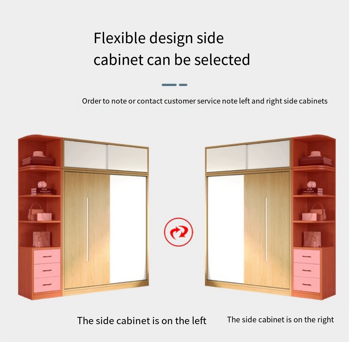 Affordable Storage Solution: Solid Wood Three-Door Wardrobe with Sliding Doors