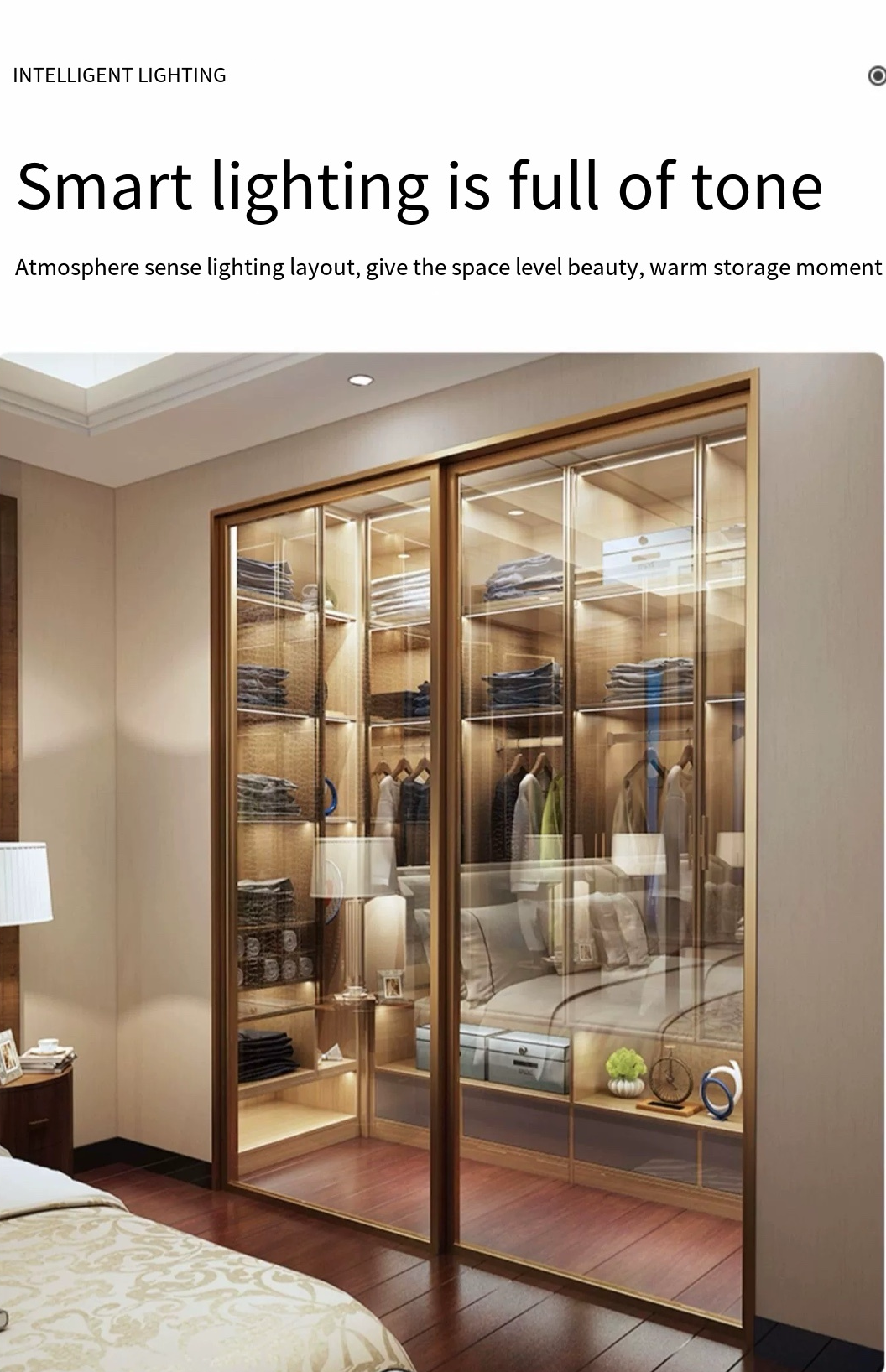 Step into Luxury Living with Our Mag Glass Door Wardrobe