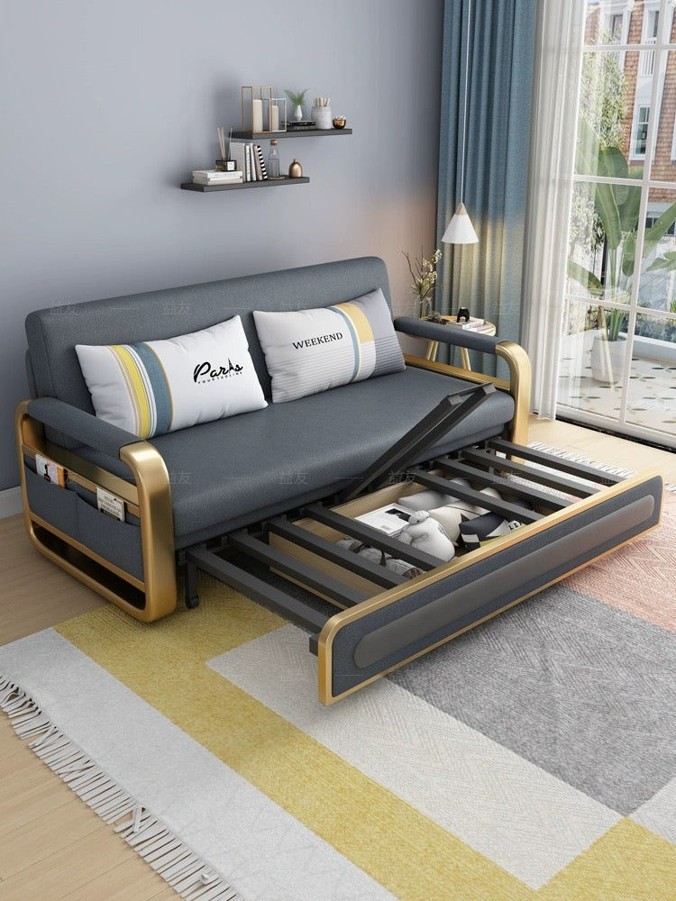 Space-Saving Wonder: Dual-Purpose Sofa Bed with Foldable Storage