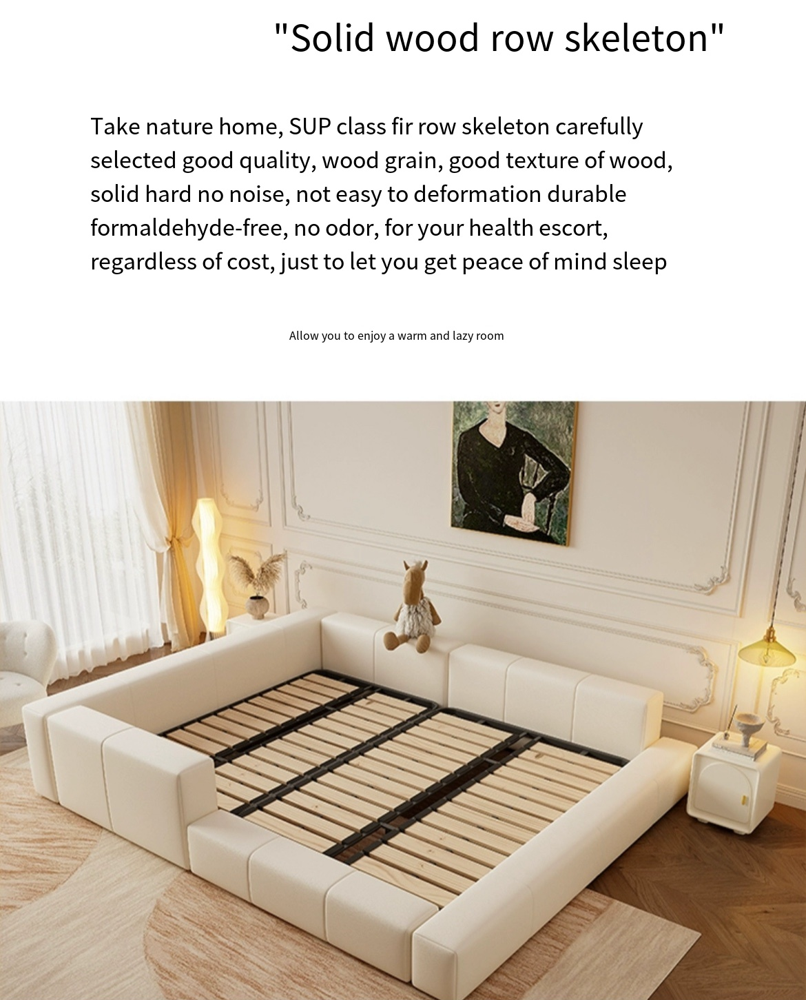 Experience Ultimate Comfort and Style with the Wopai Tatami Splicing Parent-Child Bed - Your 3-Meter Master Bedroom King Bed, Delivered and Installed for Luxury Living