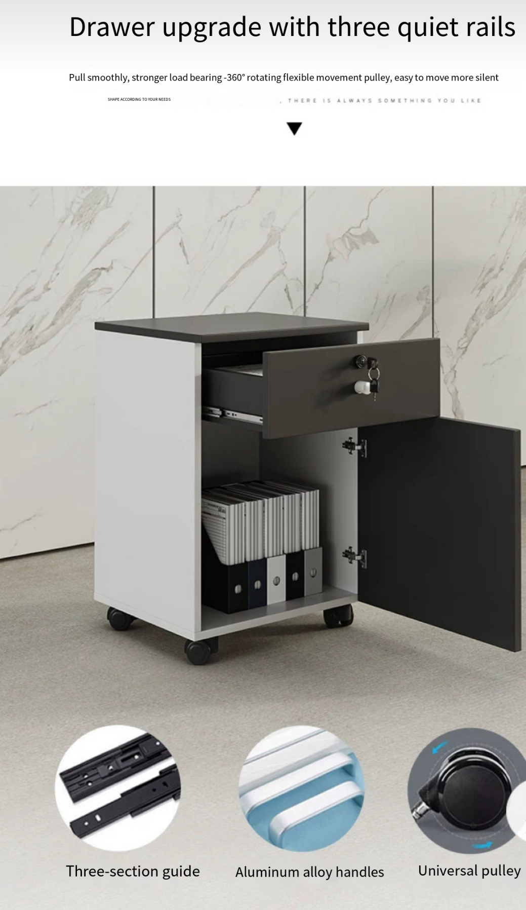 Versatile Modern Office Desk & Chair Combos for 2/4/6 Personnel including Cabinet and Chair.