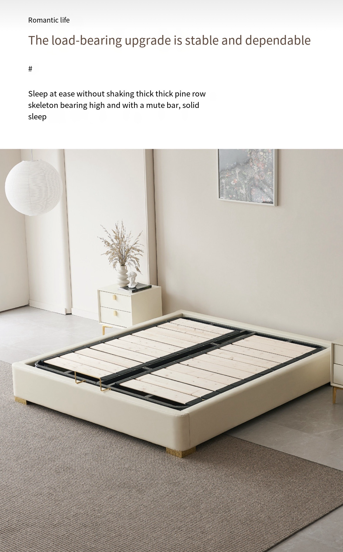 French Light Luxury Leather Bed: Elegance Meets Simplicity with High Box Storage