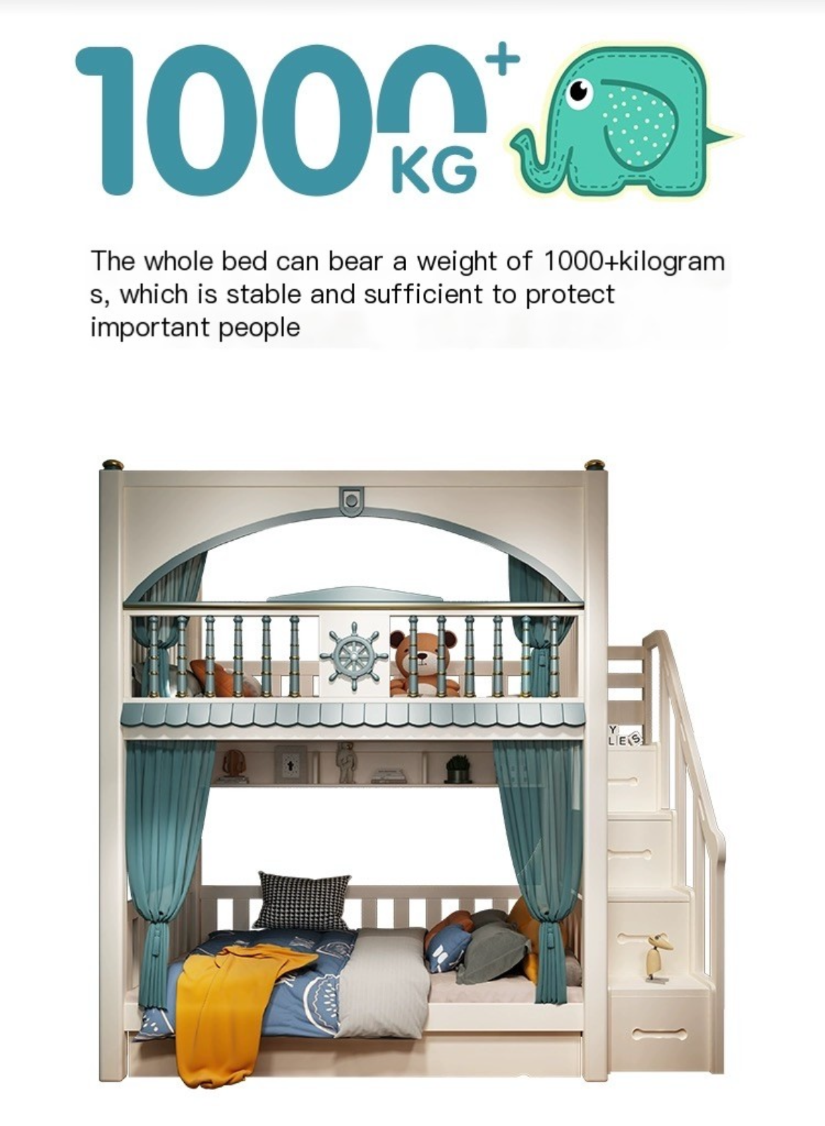 Elevate Your Space with Full Solid Wood Upper and Lower Bunk Beds - We Deliver and Install for You