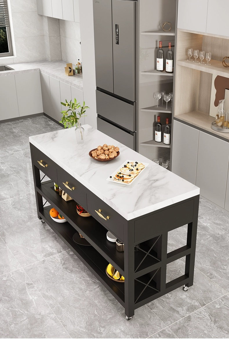 Upgrade Your Cooking Space with a Marble Center Island.200*60*85cm