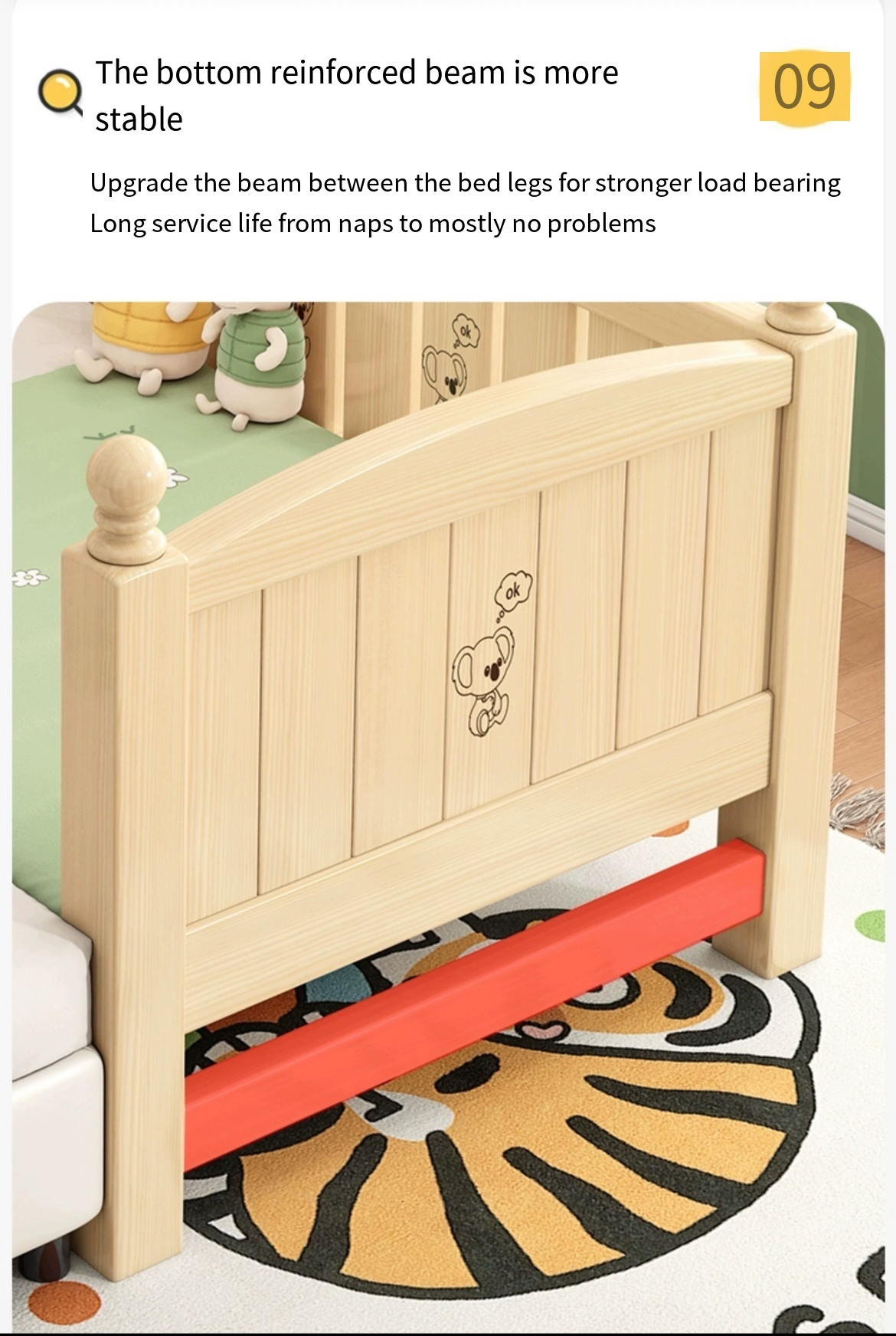 Transform Your Child's Room with a Custom Solid Wood Splicing Bed - Installation and Delivery Included