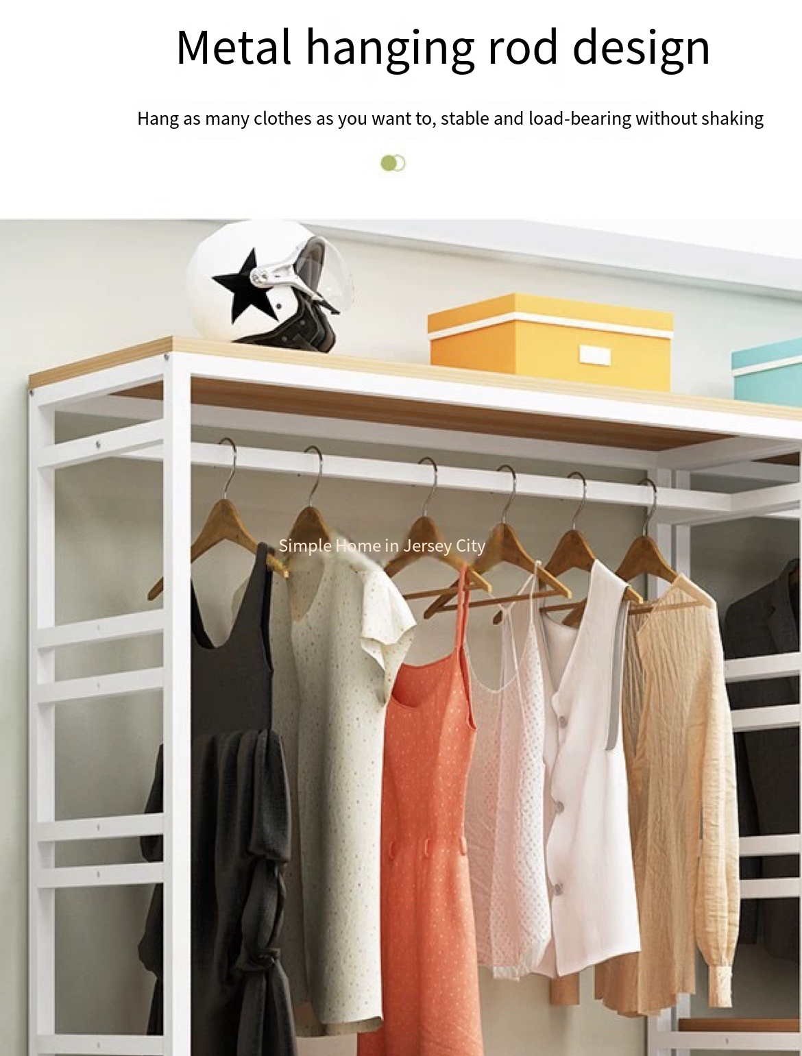 Double the Space, Double the Style: Bedroom Storage Rack and Wardrobe