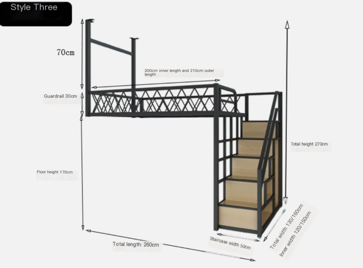 Maximize Your Space: Iron Art Duplex Loft with Modern Loft Bed - Delivered and Assembled with Care!