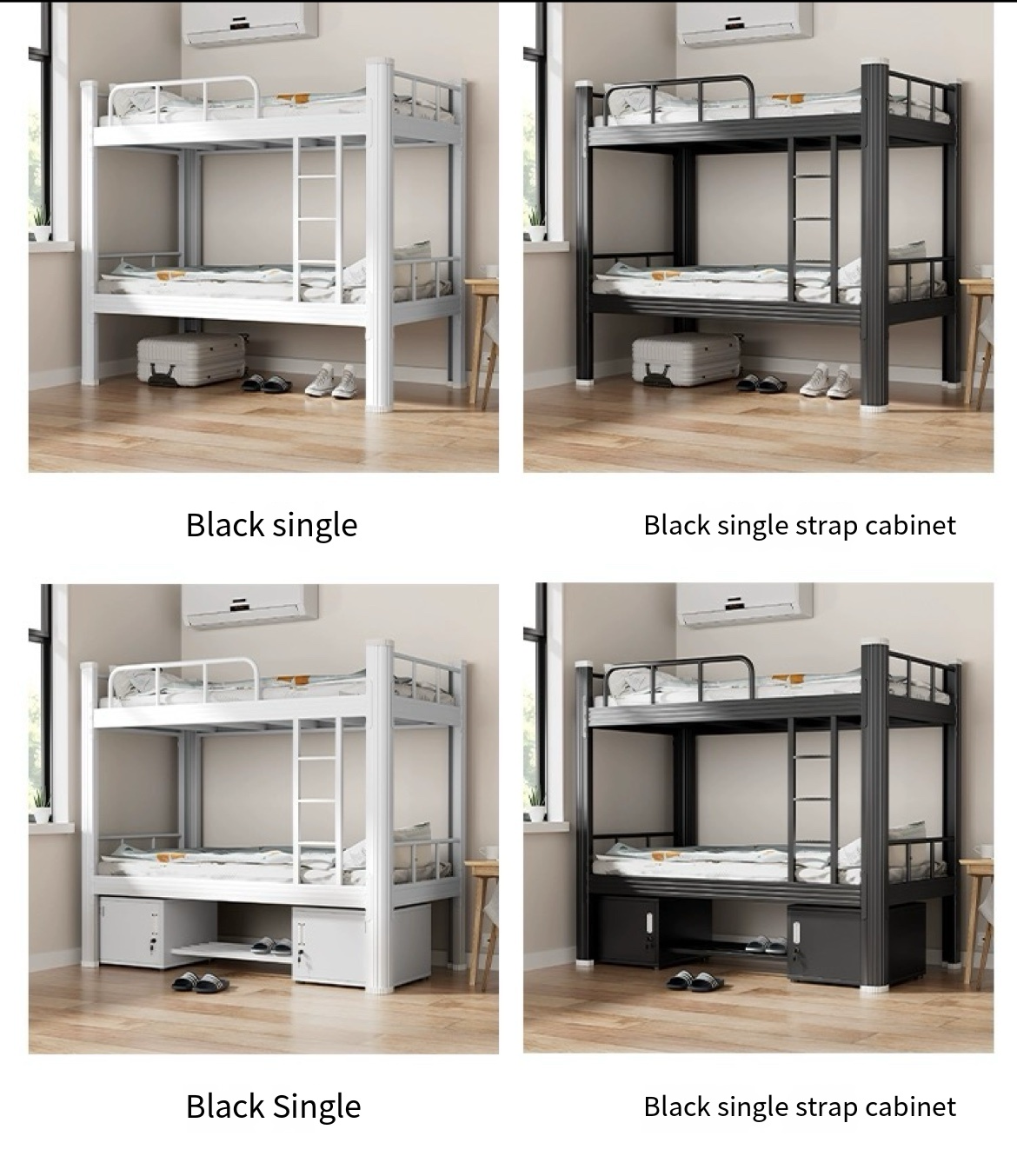 Smart Living, Smart Sleeping: Double Height Steel Frame Bed - Perfect for All