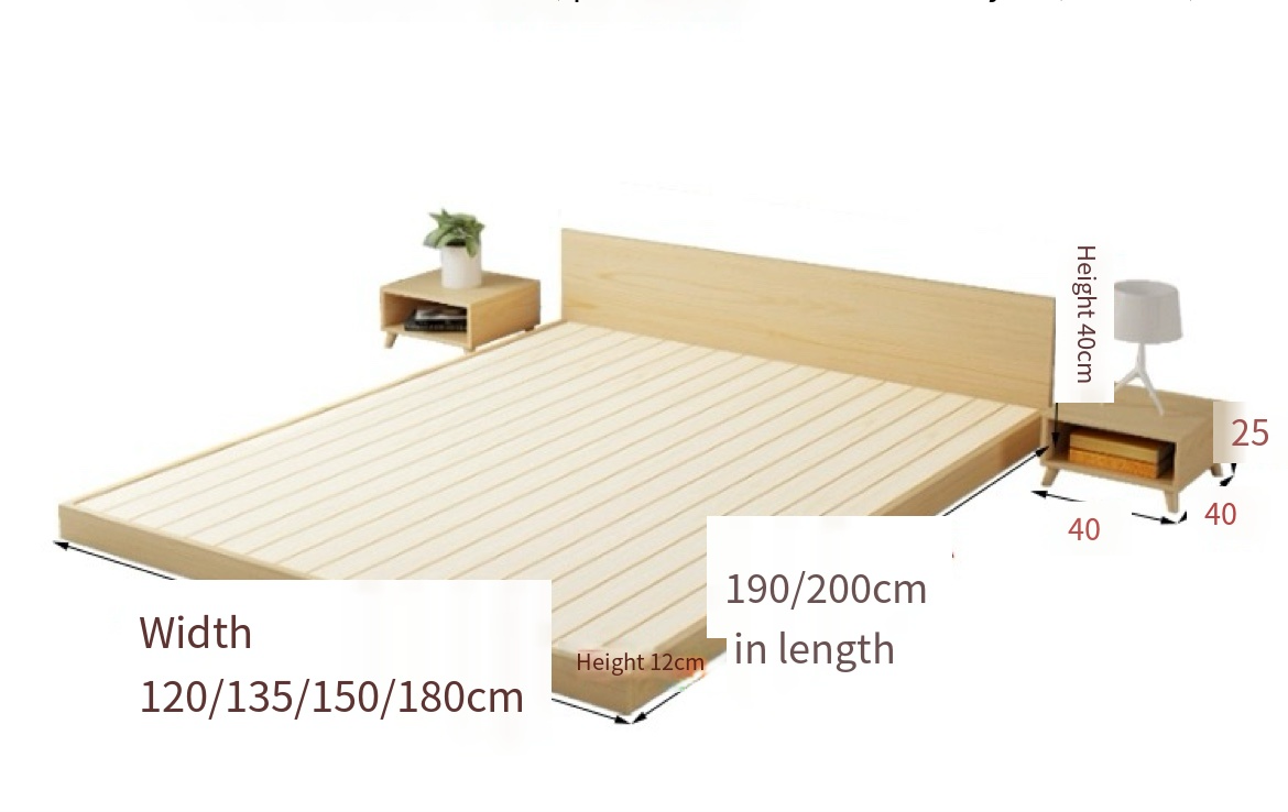 Experience Luxury: Italian Solid Wood Tatami Bed - Delivered and Installed for You