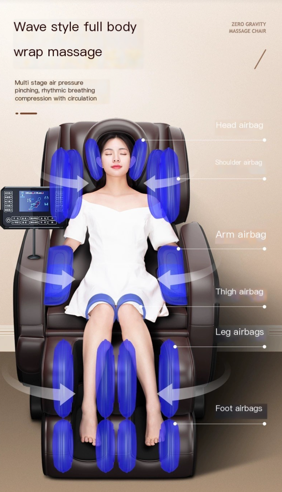 Experience Ultimate Relaxation with Our Luxury Zero-Gravity Intelligent Full-Body Massage Chair