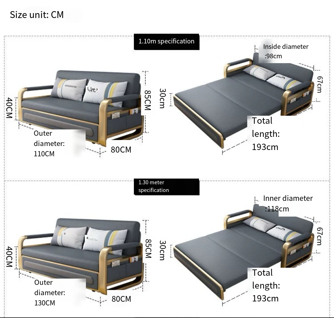 Space-Saving Wonder: Dual-Purpose Sofa Bed with Foldable Storage