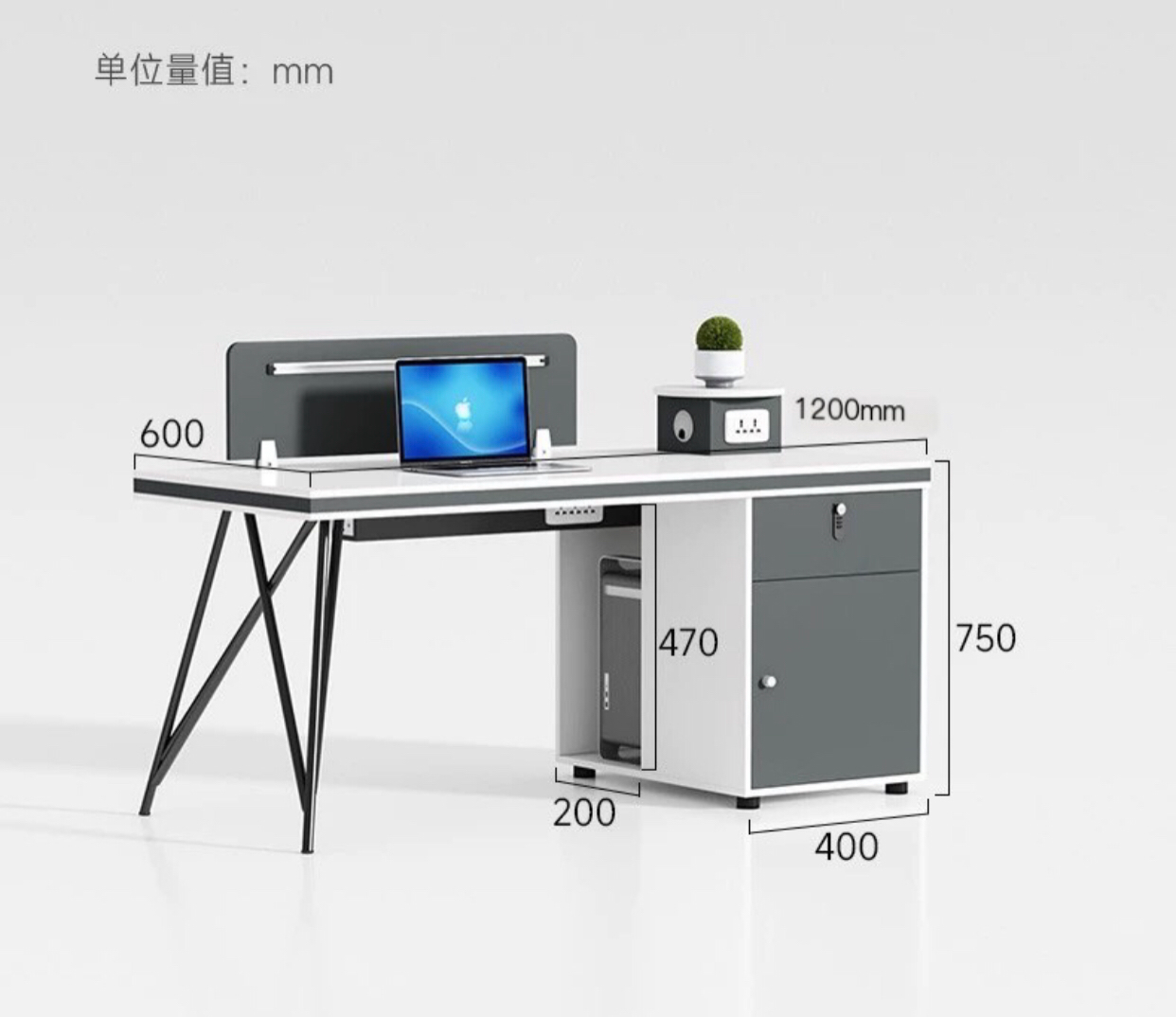 Efficiency Meets Style: Modern Office Desk & Chair Combo for 4, 6-Person Workstations