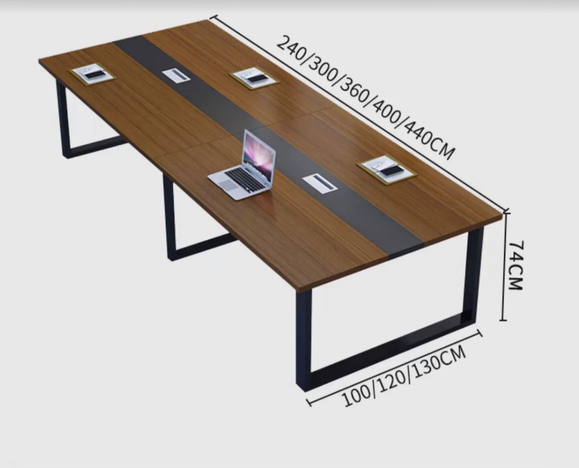 Executive Elegance: Modern Office Conference Table & 10 Chair Set