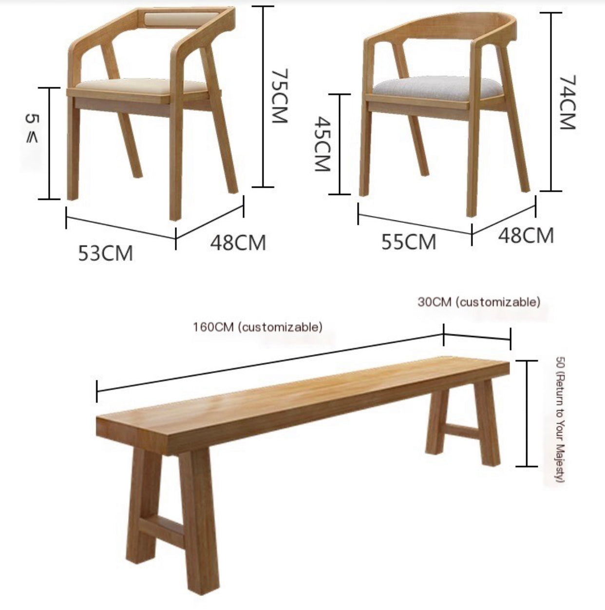 Nordic Elegance: Solid Wood Conference Table Ensemble for Modern Offices"180*80*77cm