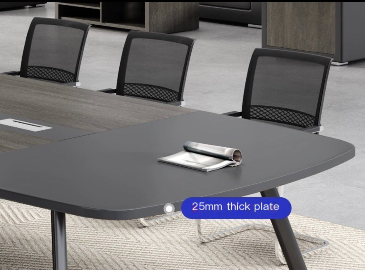 Sophisticated Simplicity: Modern Conference & Training Table Set with 12 Chairs