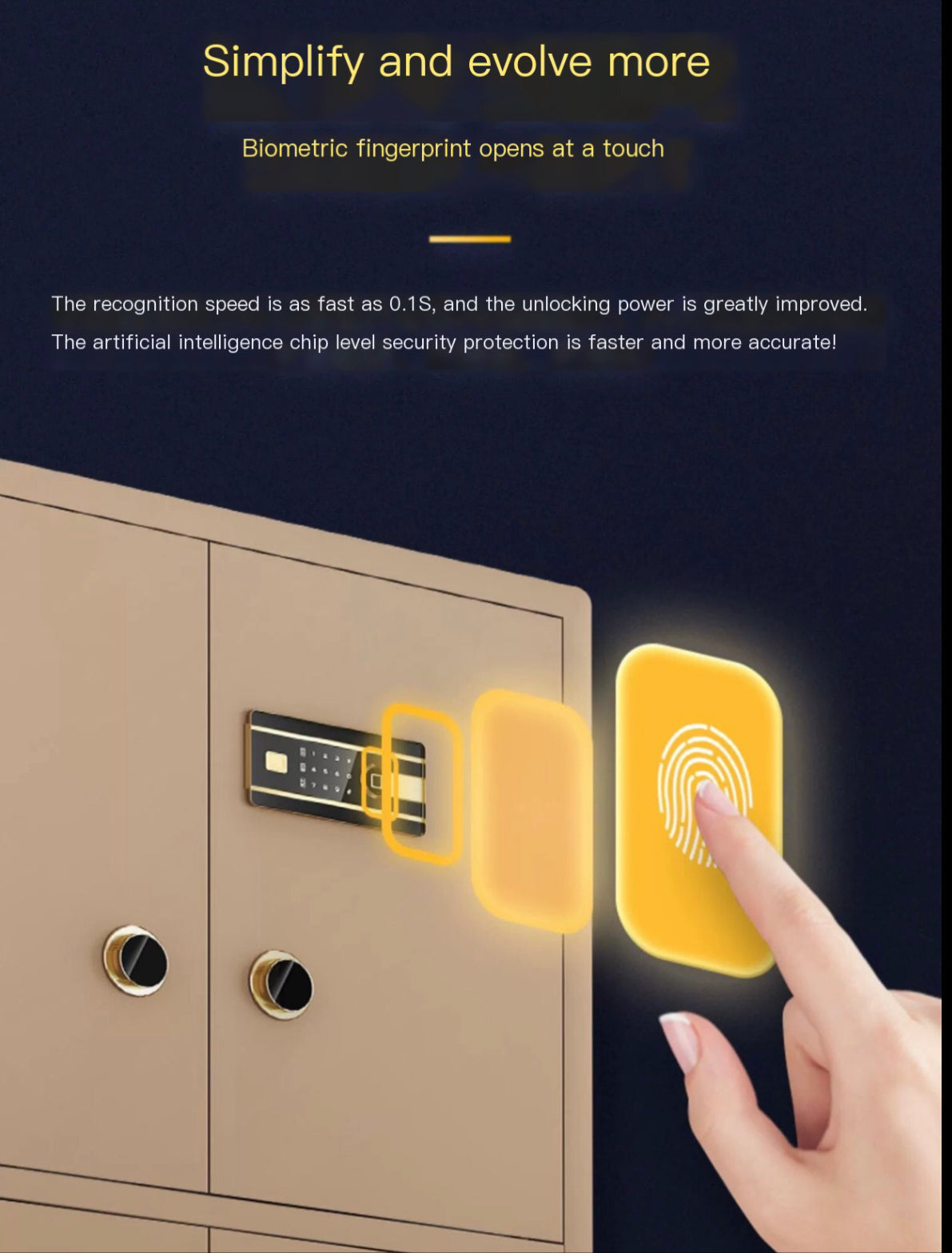 All-Steel Household Safe: Large 1m/1.2m/1.5m Anti-Theft Safe with Password and Fingerprint Lock, Ideal for Home and Office Use