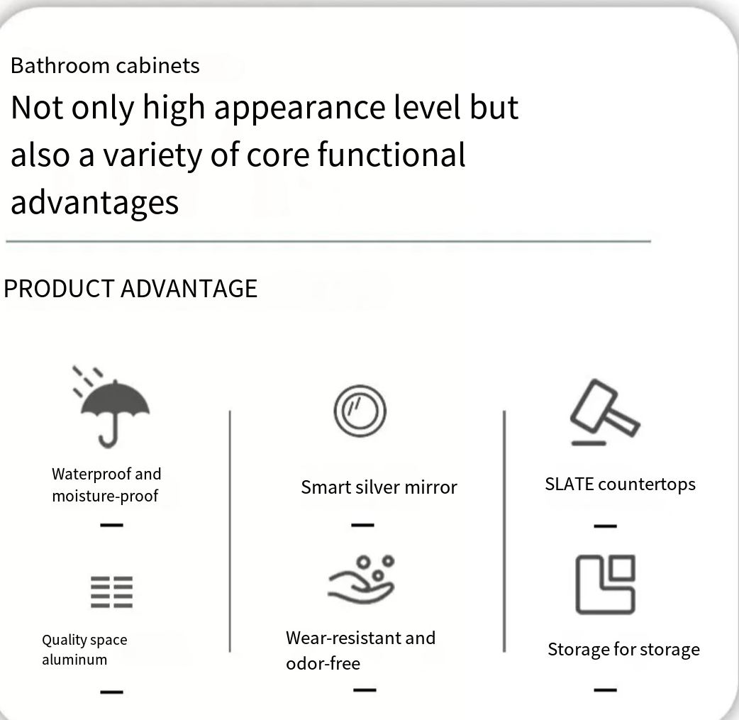 Effortless Elegance: 2023's New Smart Space Aluminum Bathroom Cabinet Combo