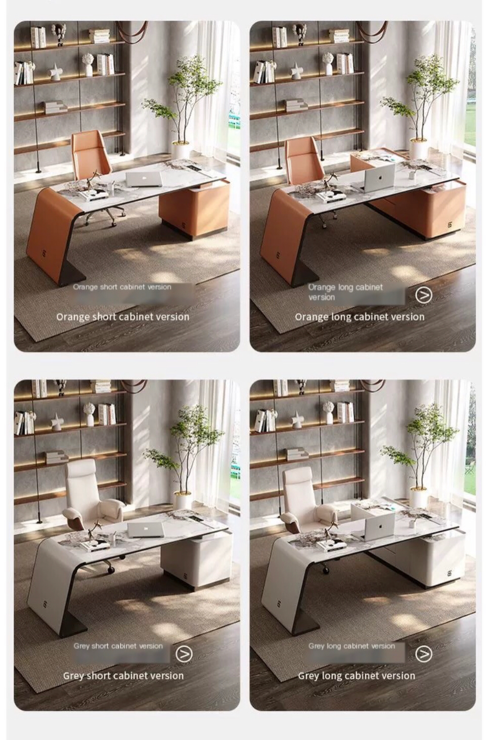 Italian Elegance: High-End Cream Corner Desk – The Epitome of Luxury and Style