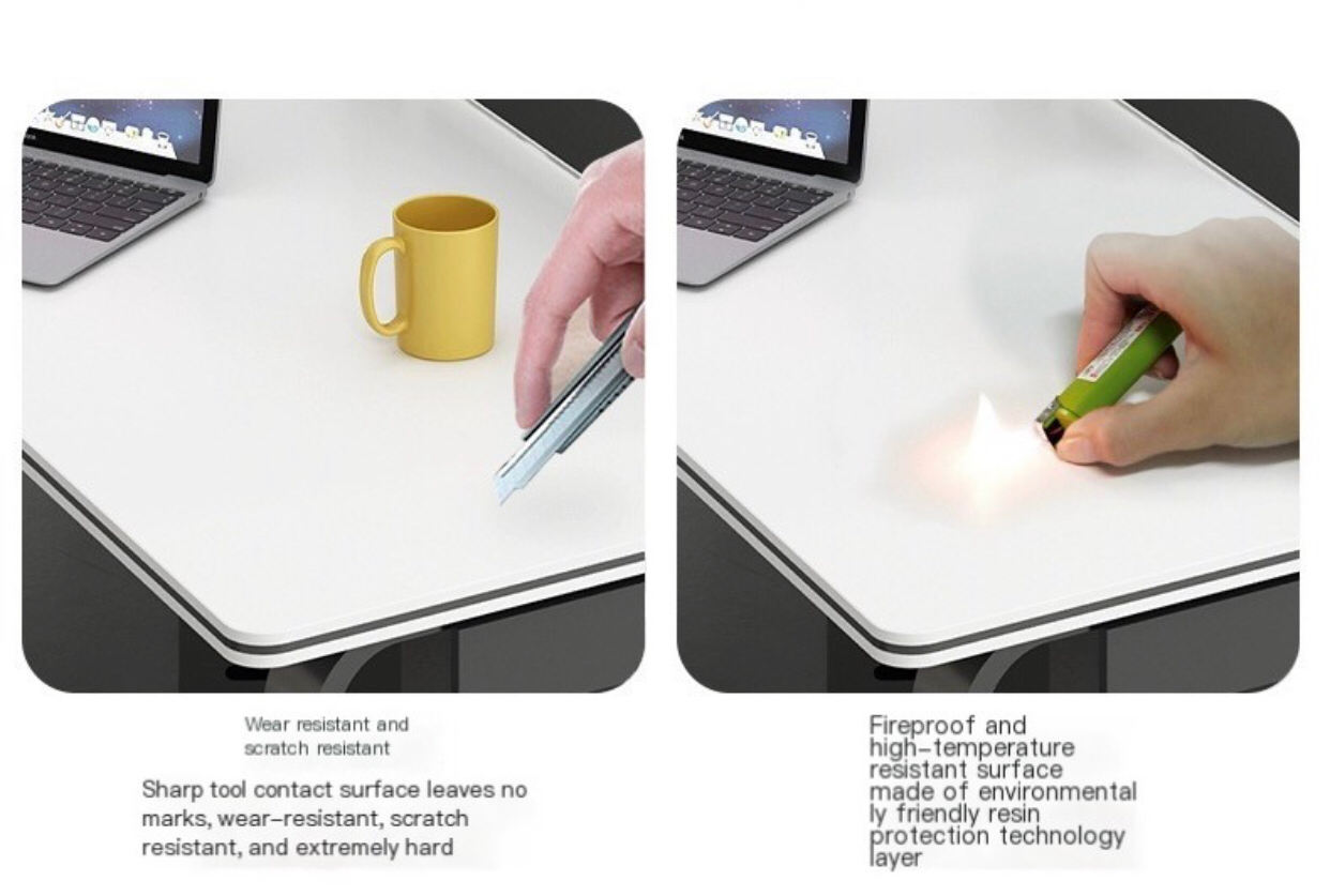 Innovative Workspace: Modern 6 Person Staff Desk, Including Chairs and Cabinets